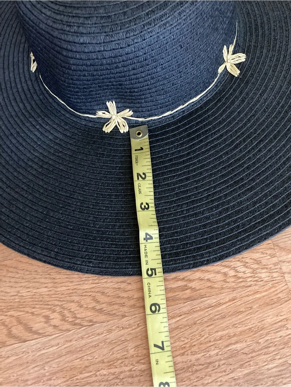 NWOT black/tan details wide brim ladies, hat